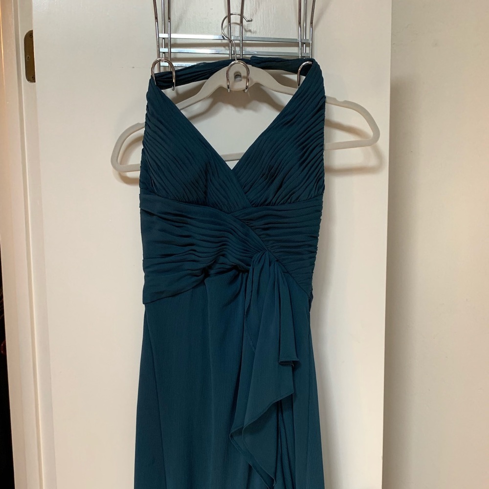 David’s Bridal Chiffon Halter Dress (Size 4)